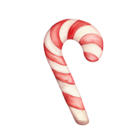 Candy canes Isolated Background - Minimalist Watercolor Illustration.Created with Generative AI technology. png