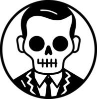 Skeleton - Black and White Isolated Icon - Vector illustration