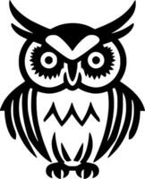 Owl, Minimalist and Simple Silhouette - Vector illustration