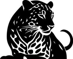 leopardo, minimalista y sencillo silueta - vector ilustración