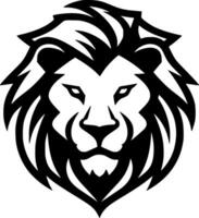 Lion - Black and White Isolated Icon - Vector illustration