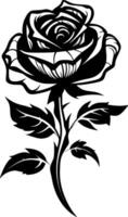 Flower, Black and White Vector illustration