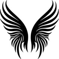 Angel Wings - Black and White Isolated Icon - Vector illustration