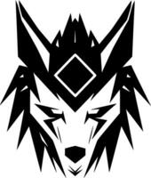 lobo, minimalista y sencillo silueta - vector ilustración