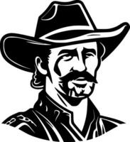 Western, Black and White Vector illustration