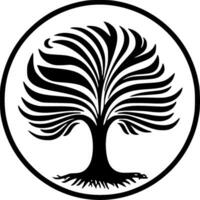 Tree - Black and White Isolated Icon - Vector illustration