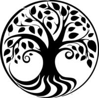 Tree of Life - Minimalist and Flat Logo - Vector illustration