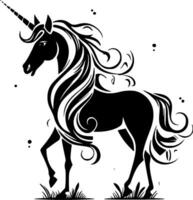 Unicorn, Minimalist and Simple Silhouette - Vector illustration