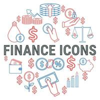 Set of Finance icons Vector