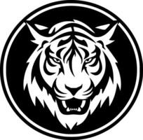 Tiger, Black and White Vector illustration