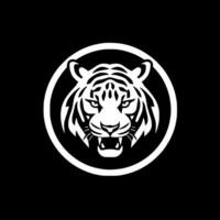 tigre, negro y blanco vector ilustración