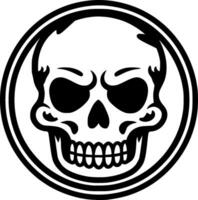 Skull, Black and White Vector illustration