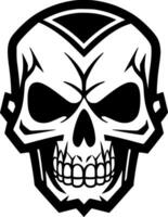 Skull, Black and White Vector illustration