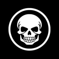 Skull - Black and White Isolated Icon - Vector illustration