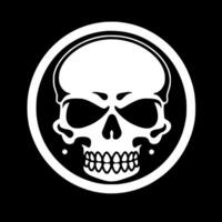 Skull, Black and White Vector illustration