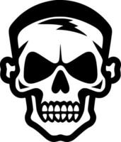 Skull - Black and White Isolated Icon - Vector illustration