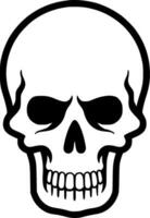 Skull, Black and White Vector illustration