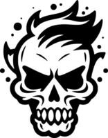 Skull - Black and White Isolated Icon - Vector illustration