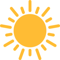 Soleil icône pour votre la toile conception, logo, ui. illustration png