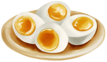 Boiled eggs. AI Generative png