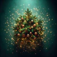 ai generative, cozy Merry Christmas background or happy New Year background. photo