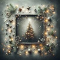 ai generative, cozy Merry Christmas background or happy New Year background. photo