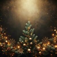 ai generative, cozy Merry Christmas background or happy New Year background. photo