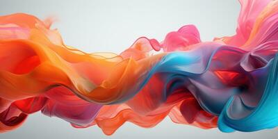A harmonious blend of colors in a dynamic 3D abstract. AI generative. photo