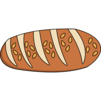 Bread Doodle Hand Drawn Illustration PNG Transparent Background