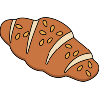 Bread Doodle Hand Drawn Illustration PNG Transparent Background