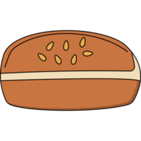 Brot Gekritzel Hand gezeichnet Illustration png transparent Hintergrund