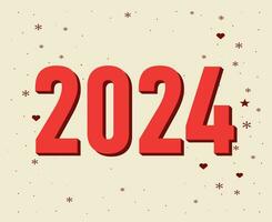 2024 New Year Holiday Abstract Red And Maroon Graphic Design Vector Logo Symbol Illustration With Pink Background