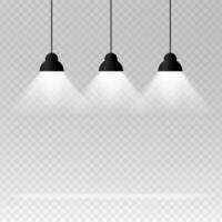 Background with lighting lamp. Empty space for your text or object. vector illustration.