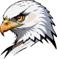halcón cabeza mascota ilustración ai generativo png