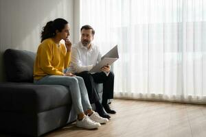 Psychotherapist working with patient in office. Psychotherapy concept. photo