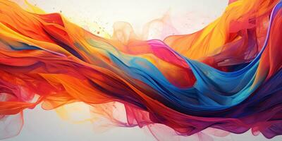 dinámica 3d extrusión exhibiendo un vibrante resumen modelo. ai generativo. foto