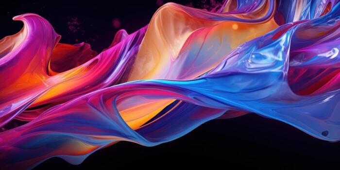 dinámica 3d extrusión exhibiendo un vibrante resumen modelo. ai generativo. foto