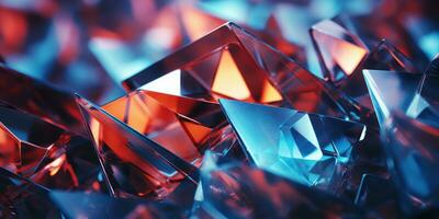 Intricate crystal formations captured in a soft-focus. AI generative. photo