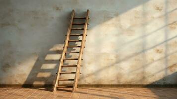 el interacción de pared y escalera. generativo ai foto