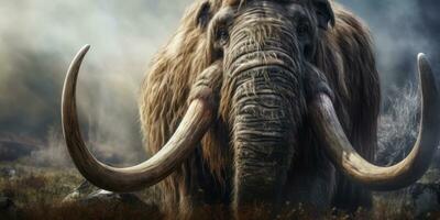 detallado prehistórico mamut. ai generativo. foto