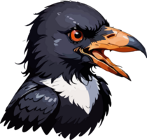 corbeau tête mascotte ai génératif png