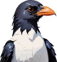 corbeau tête mascotte conception ai génératif png