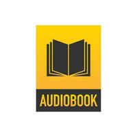 Audio book in flat style on white background. Vector isometric design