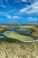 Melia Zanzibar beach on low tide. Panorama. Blue sky photo