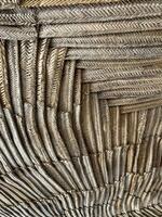 Zanzibari wicker roof pattern, close up shot photo