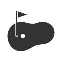 golf course icon vector