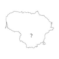 Lithuanian map icon vector