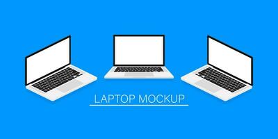 Flat mock up laptop for web site design. Awesome mock up laptop, great design for any purposes. vector