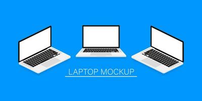 Flat mock up laptop for web site design. Awesome mock up laptop, great design for any purposes. vector