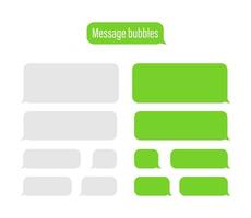 Flat Messages Bubbles. Chat interface. Message bubbles vector